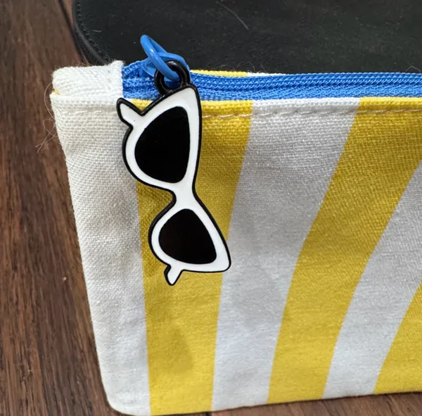 ipsy Ipsy Yellow & White Striped Cosmetic Glam Bag - Image 3