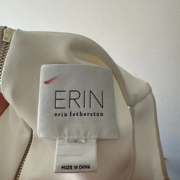 ERIN by Erin Fetherston Pink and Yellow Colorblock Callie Scuba Flare‎ Dress - Image 8