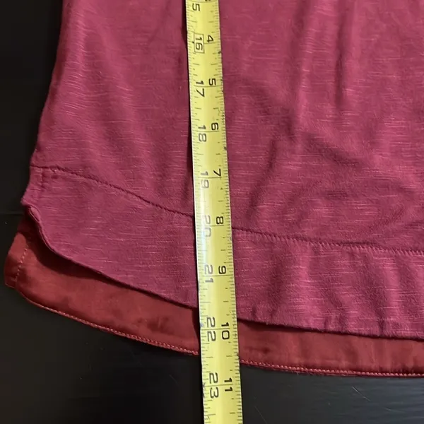 Anthropologie Pure + Good Satin‎ Trim Long Sleeve Top Pink XXSP - Image 3