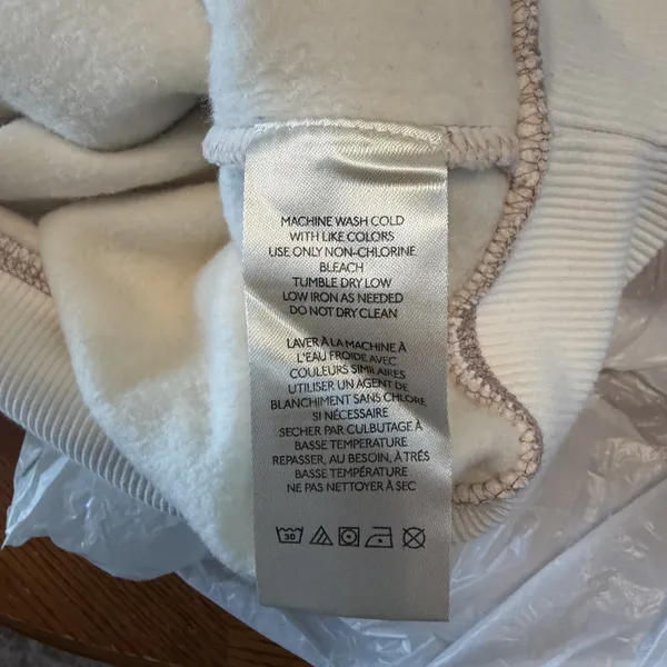 Free People Nordic "It's a Vibe"‎ Hoodie XS cream Aztec Embroidered Oversized - Image 6