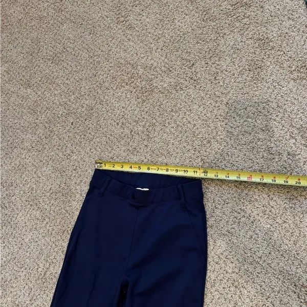 Yogipace XS Tall Navy Sporty Flare Yoga Pants Pull-On Stretchy Back Pockets - Image 9