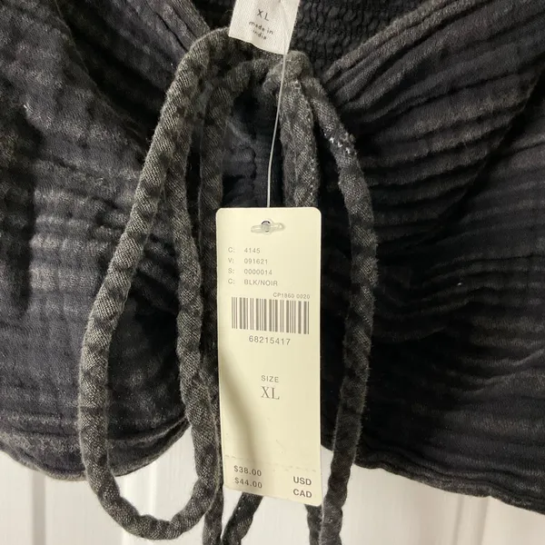 Daily Practice‎ from Anthropologie Black Cropped Bra Top Size XL New - Image 4
