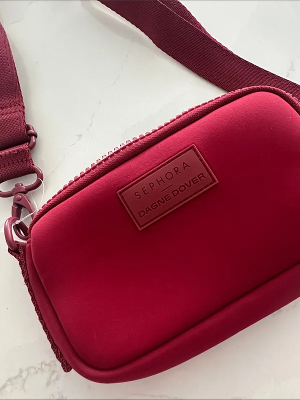 Dagne Dover x Sephora Neoprene Crossbody Bag – Burgundy / Deep Red‎ NWOT - Image 2