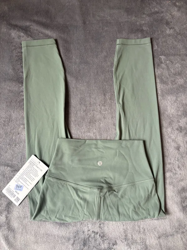 Lululemon Align High-Rise Crop 23" Grey Eucalyptus Size 4 - Image 3