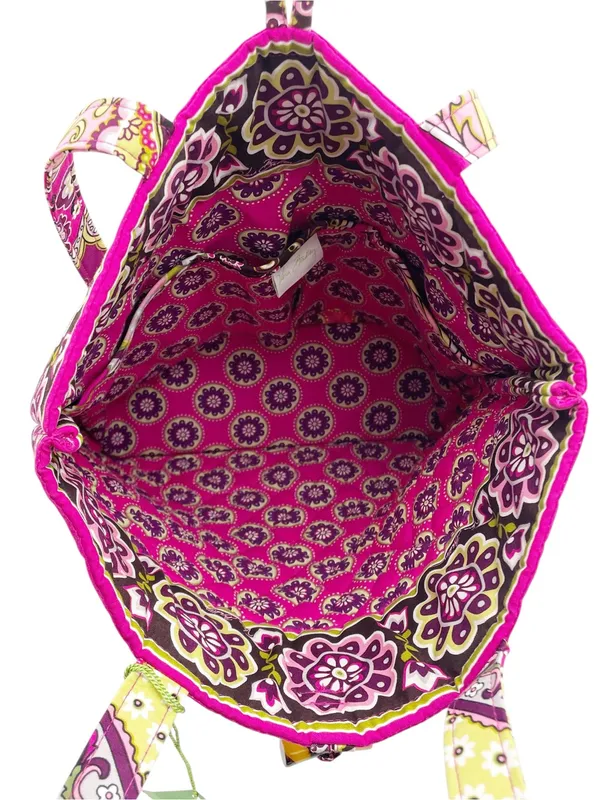 NWT Vera Bradley Very Berry Paisley Quilted Tote Bag Pink Purple Floral Made USA - Image 7