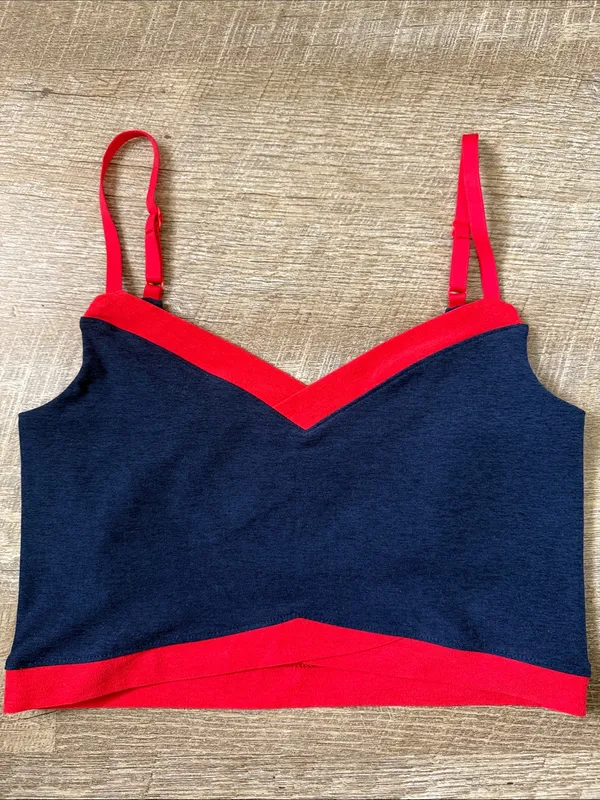 Beyond Yoga Spacedye Outlines Cropped Tank Top In Navy Size Medium - Image 3