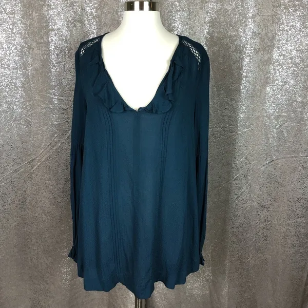 Free people blue top boho festival women's size‎ XS - Image 4