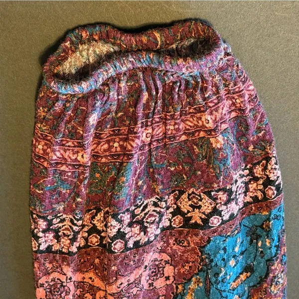 IDYLLWIND bohemian flowy viscose Top, A-Line, long sleeve V neck size M - Image 10
