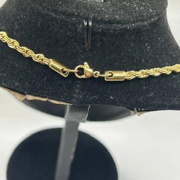 Rope Chain 4mm 18 Inch Real Gold Solid Everyday Plated Layering Durable New - Image 4