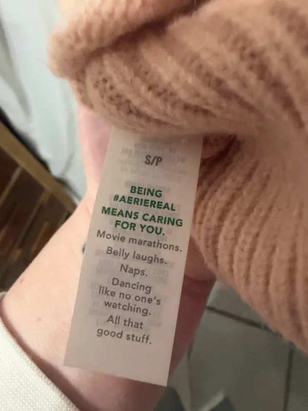 Aerie unREAL Cable Knit Crew Sweater in Pink size small- very oversized #1467 - Image 6
