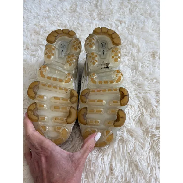 Nike Air VaporMax 2019 Women's Running Shoes White Gold CK9670-100 Size‎ US 8 - Image 7