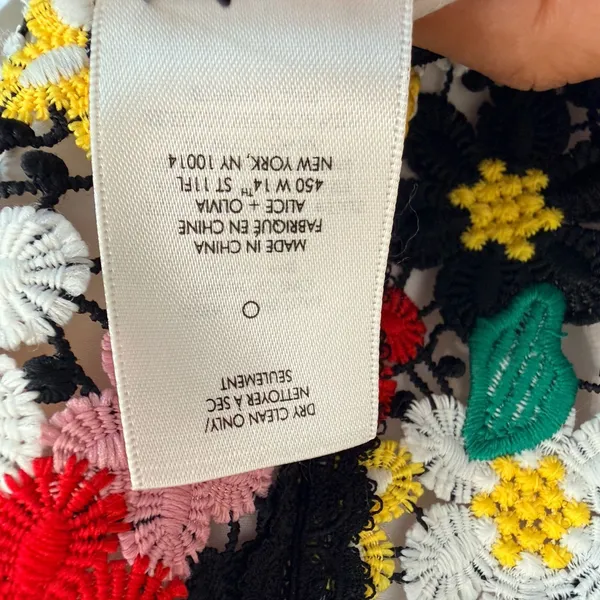 Alice + Olivia Zula Party Mini Dress Size 2 XS Floral Lace Embroidered Cocktail - Image 8