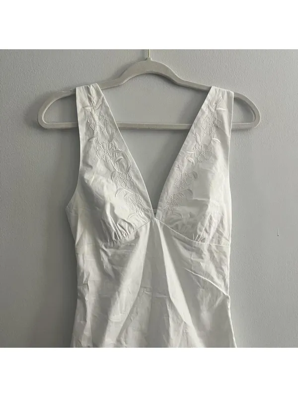 Princess Polly Florien Broderie Mini Dress in White - Image 3