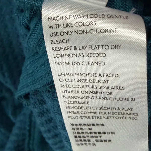 Free People We The Free Santa Clara Thermal Top XS Blue Waffle Knit Relaxed Boho - Image 12