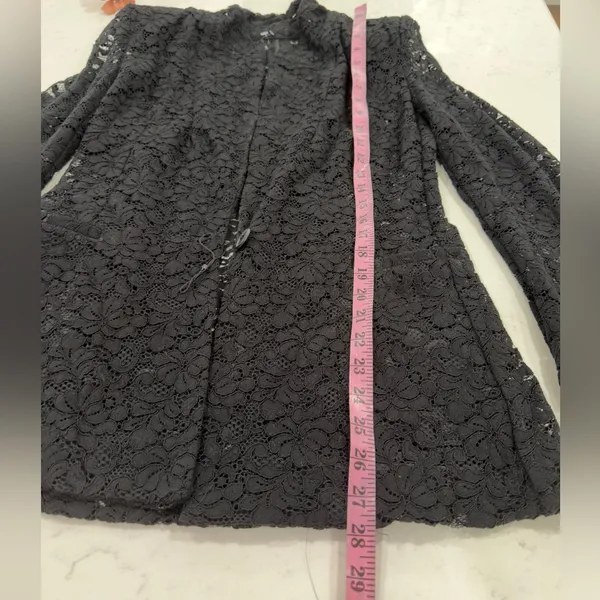 Zara Elegant Black Lace Blazer - Image 8