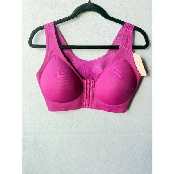 Luna Hug Seamless Front Closure Bra Wireless Supportive Shaping Bra Size XL‎ Pink - Image 2