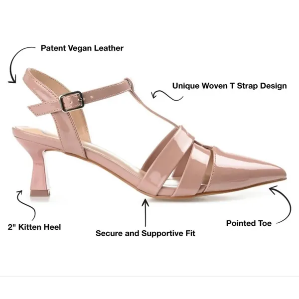 Journee Collection NEW Journee Jazlynn Patent Vegan Leather Pump 5.5 $95 - Image 2