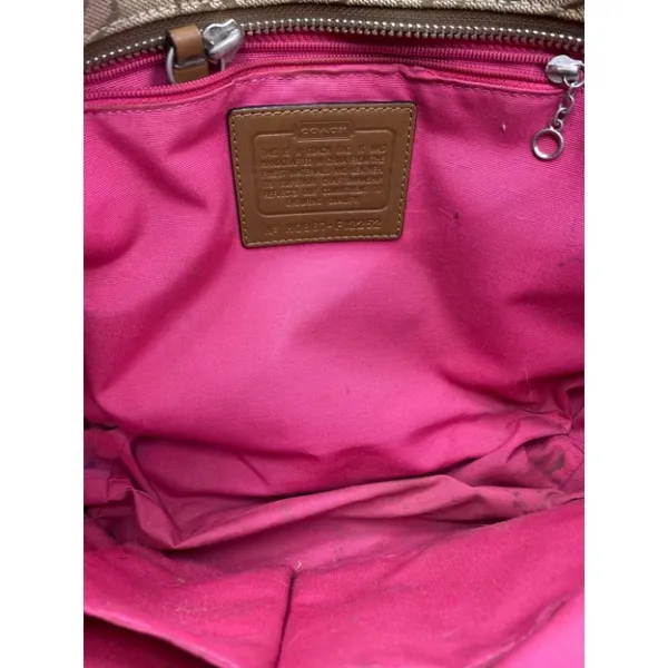 COACH Large Tan Brown Pink Tote Bag Msrp $350 - Image 10