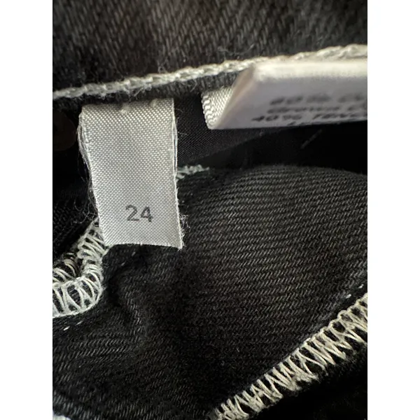 Reformation Cowboy High Rise Straight Black Jeans 24 - Image 4