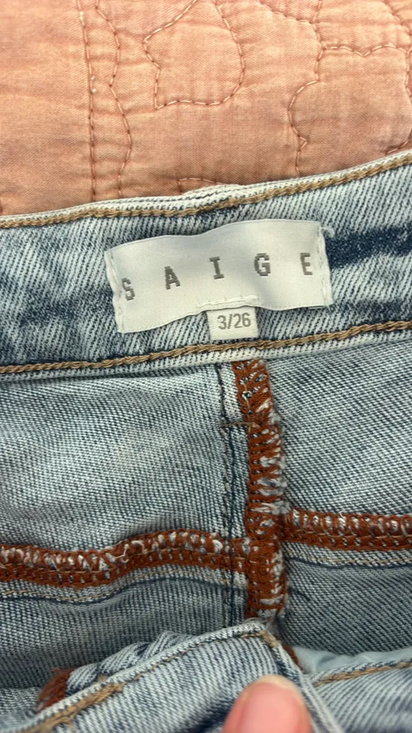 Saige Barrel Jeans Blue Size 3/26 - Image 3