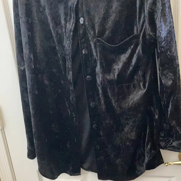 FINAL MARKDOWN Western connection crushed velvet blouse small Black - Image 2
