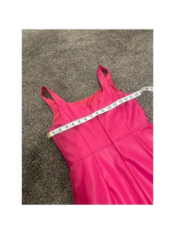BCBGeneration Mini Dress Pink XXS Faux Leather - Image 12