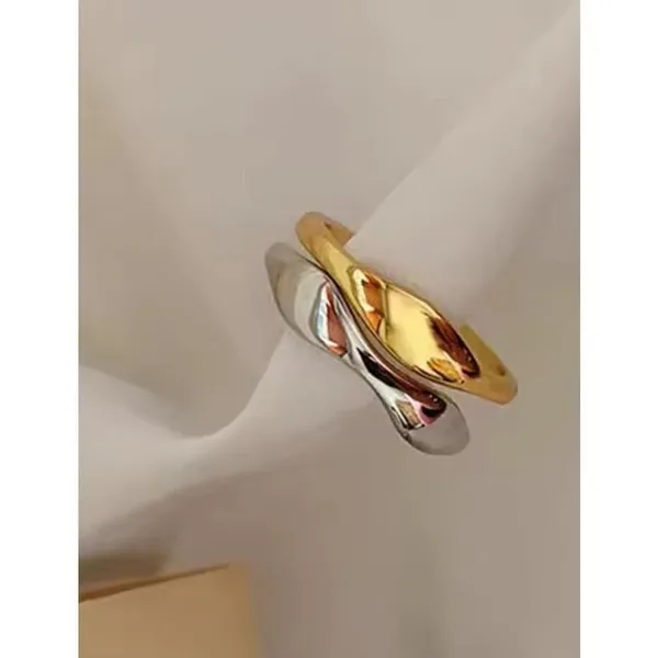 Boutique NEW 14k Yellow Gold Wave Ring | Gold‎ Plated Sterling Silver - Image 16