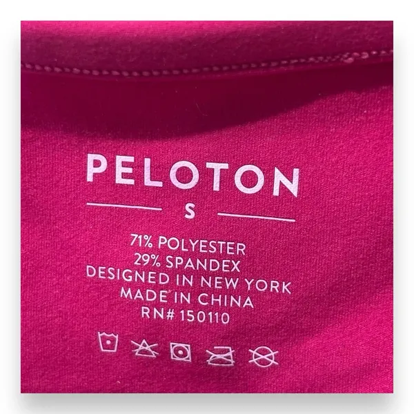 Peloton Women's Flow Racer Tank‎ Pink Cadent Cropped Logo Tank Top Sz S - Image 3