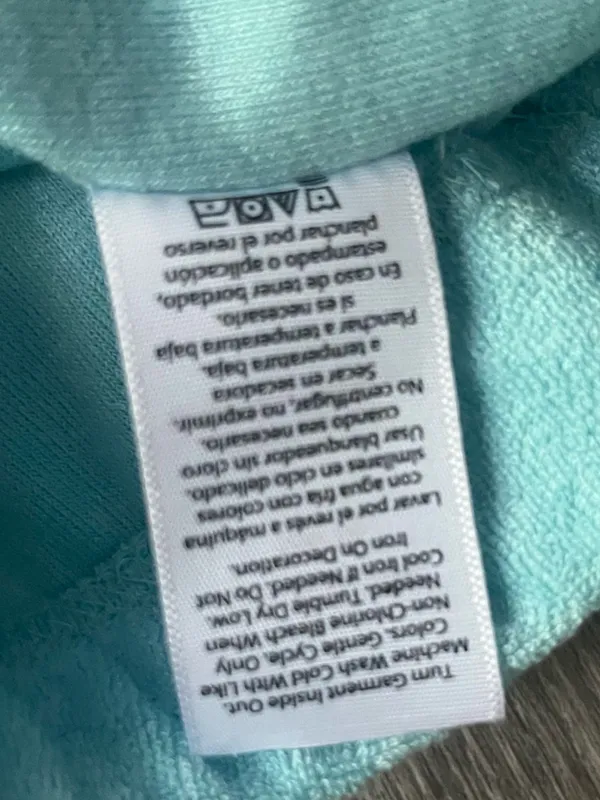 NEW Juicy Couture Blue Turquoise Terrycloth Rhinestone Y2K Joggers Size XL Retro - Image 8