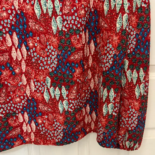 LOFT Long Sleeve Printed Split Neck Blouse - Image 8