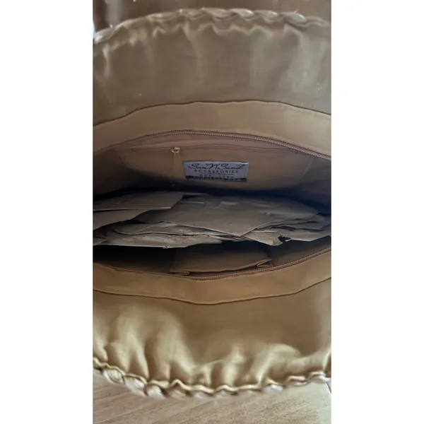 Sun N Sand Round Straw Tote Bag Tan Woven Boho Shoulder Bag‎ NWT - Image 4