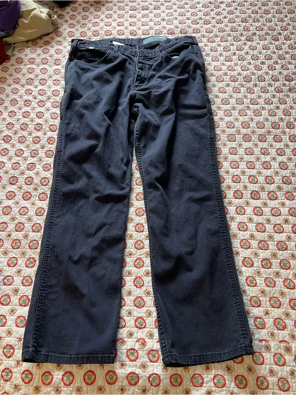 Carhartt Cat 2 2112 Navy Flame Resistant Work Pants size 16 Short - Image 2