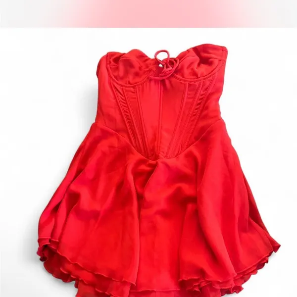 WHITE FOX Push The Feeling Mini Dress Red small nwt - Image 3