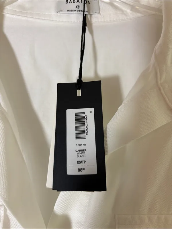 Aritzia Babaton Blue White Garner Shirt XS - Image 7