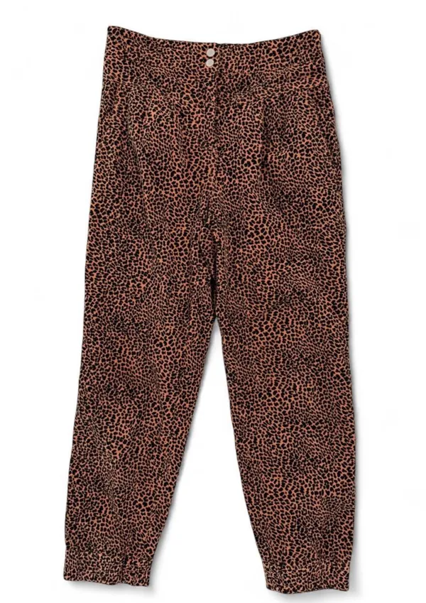 Anthropologie Kalea Cheetah Animal Print High Rise Trouser Joggers Pants XS - Image 3