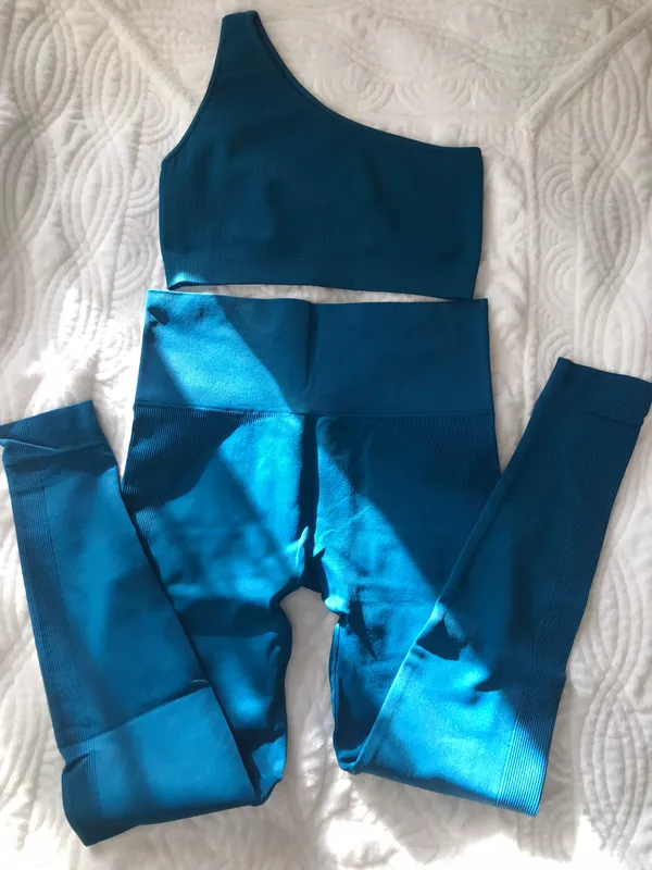 Set Active Leggings And Matching One Shoulder Bra - Image 5
