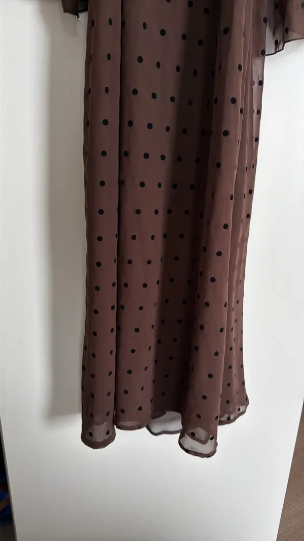 ZARA Polka Dot Scarf Maxi Dress - Image 13