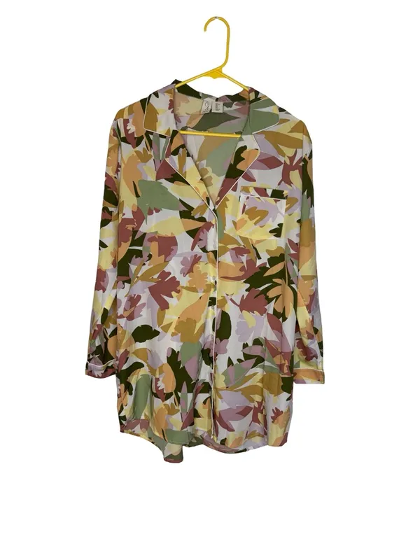 ✨‎ Joie Abstract Floral Pajama Shirt Size L 🌙✨ - Image 2