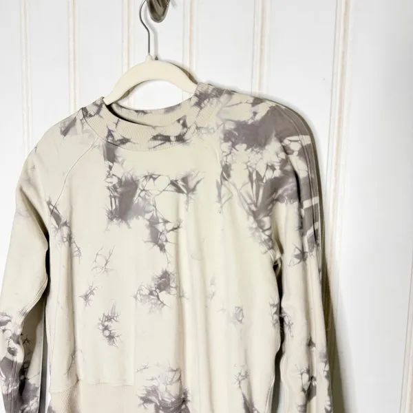 Lululemon Ready to Roll Crew Shibori Dove Grey Cement Grey Sweatshirt XS/S 612 - Image 5