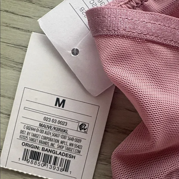 Auden Mesh Unlined Wirefree Bralette Pink Size Medium New NWT - Image 5