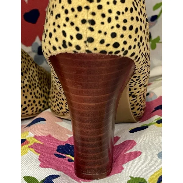Crown & Ivy Azalea Cheetah Sz6 Knee High Fabric Pointy Toe Side Zip Boots - Image 13