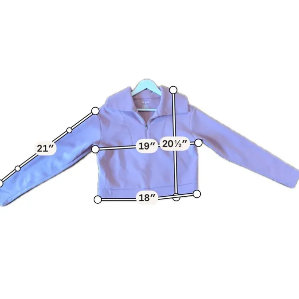 TEK Gear Mauve ultra comfort purple cropped collared quarter zip sweater small - Image 6