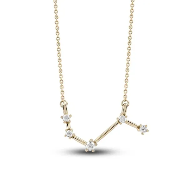 Farrah B. Aries Constellation Pendant crystal on goldtone chain necklace - Image 4