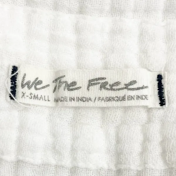 Free People Cozy Dreams Top Textured Cotton Loose Pullover in Soft White Size XS - Image 10