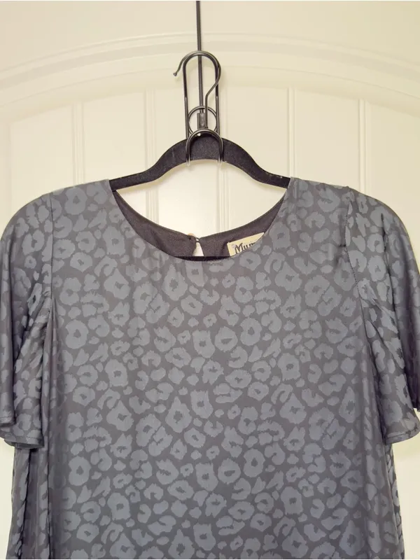 Show Me‎ Your Mumu XS Charcoal Leopard Print Mini Dress Whimsigoth Indie Sleaze - Image 5