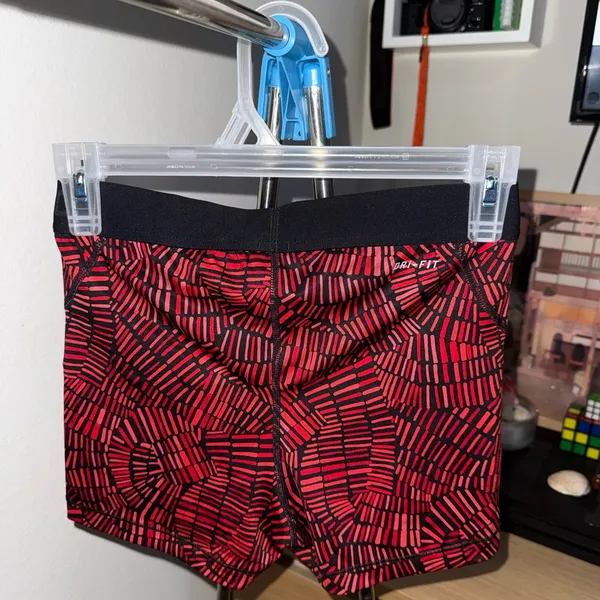 Nike Pro Red and Black Athletic Shorts - Image 3