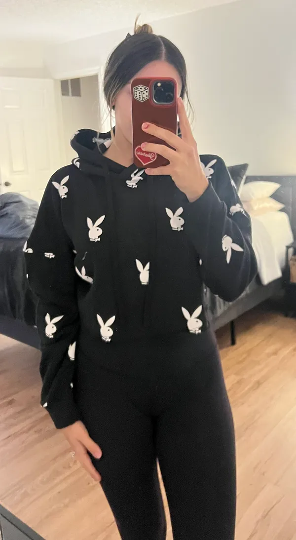 Missguided Playboy Cropped Hoodie - Image 8