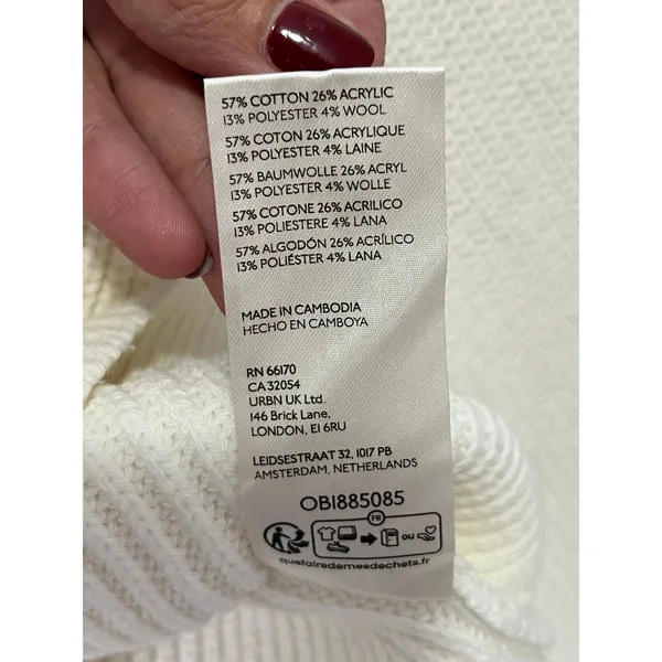 Maeve Carys Mock Neck Sweater Knit Boxy Pullover Sweater Women's Large Wool - Image 6