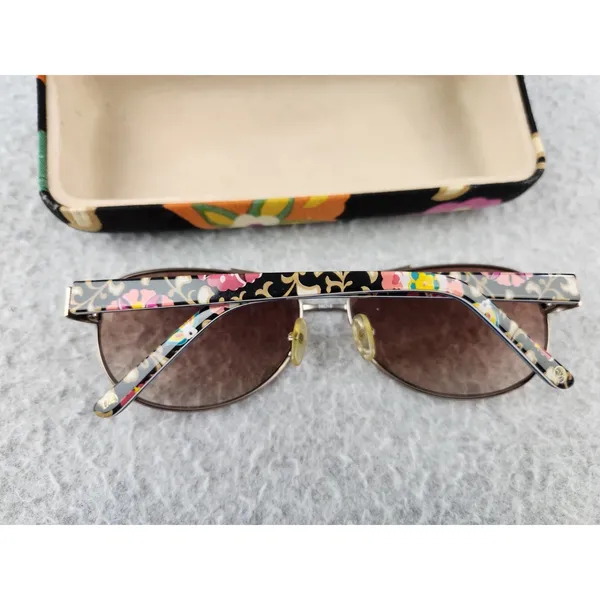 Vera‎ Bradley Aviator Sunglasses Marlene Floral Flowers Pink Rose Temples Case - Image 3