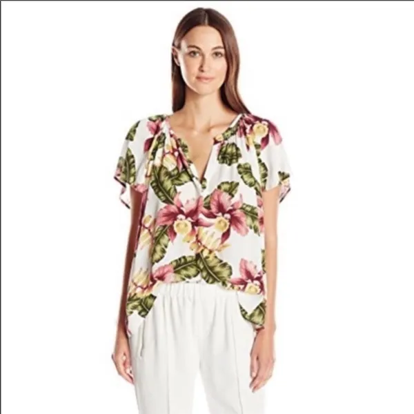 Show me‎ your Mumu flowy Hawaiian blouse size small - Image 3